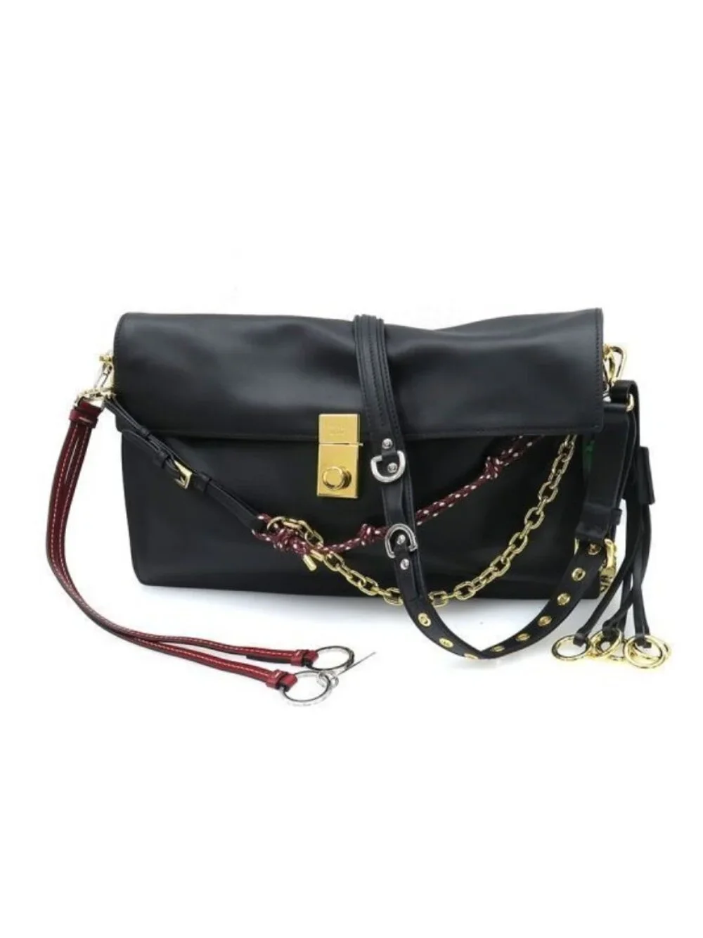 Prada Soft Sound Shoulder Bag Black Nappa Leather
